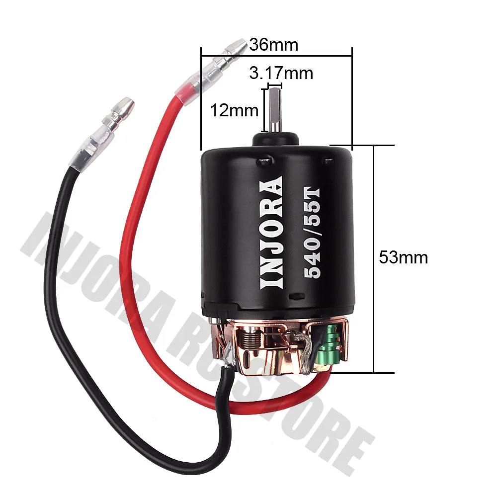 INJORA 1 шт. 35T 45T 55T 540 матовый двигатель для 1/10 RC Рок Гусеничный осевой SCX10 90046 Tamiya CC01 D90 Traxxas TRX-4