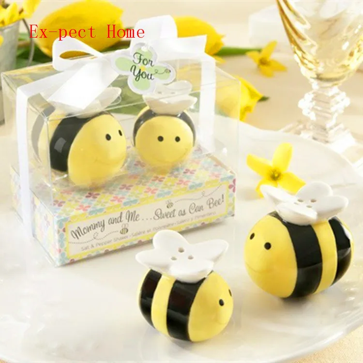 50 комплектов Керамические шейкеры для соли и перца Honeybee mommy and me в форме пчелы cruet