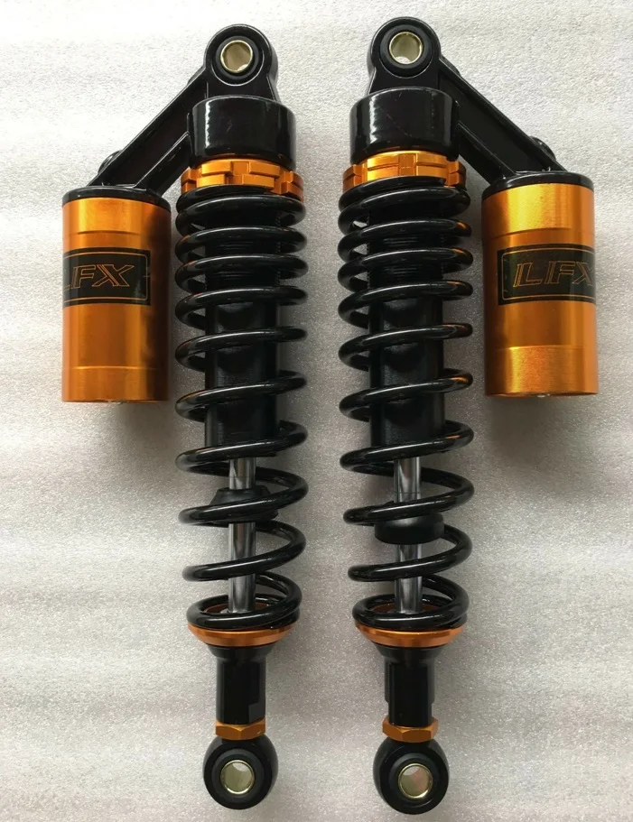

2pieces Universal 12.5 "320mm Motorcycle Rear Shock Absorber Suspension For Yamaha Motor Scooter ATV Quad Black + Gold