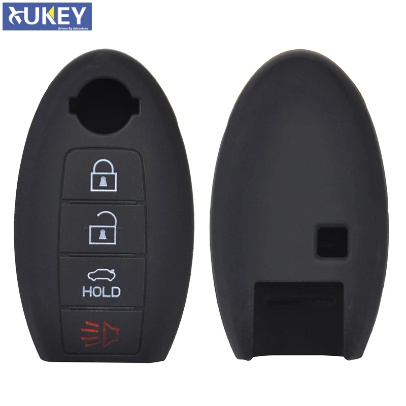 4 Button Remote Key Fob Case shell Silicone Cover For Nissan Altima Maxima EL