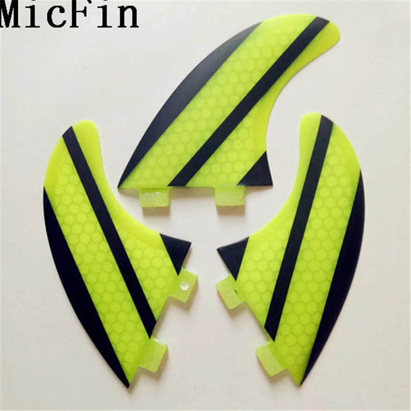 FCS G5 زعنفة تصفح الفيبرجلاس العسل زعانف الكربون Quilhas ثلاثي/مجموعة متوسطة الحجم pranchas دي تصفح fcs تصفح زعانف