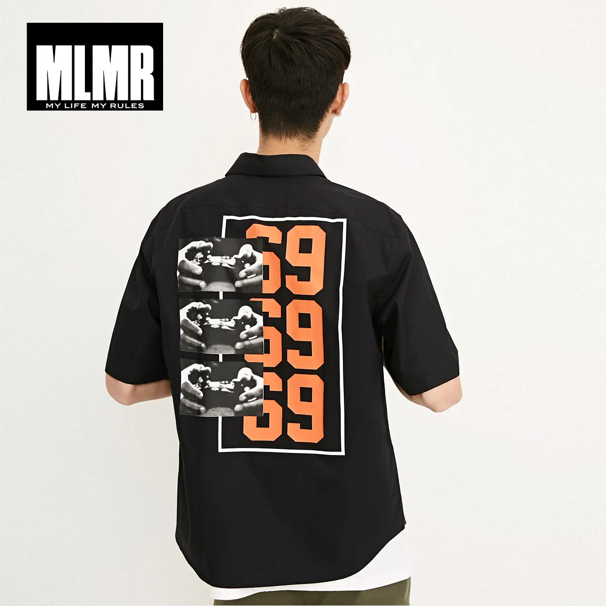 MLMR Мужская Весенняя и летняя рубашка с короткими рукавами M | 218204514|Повседневные