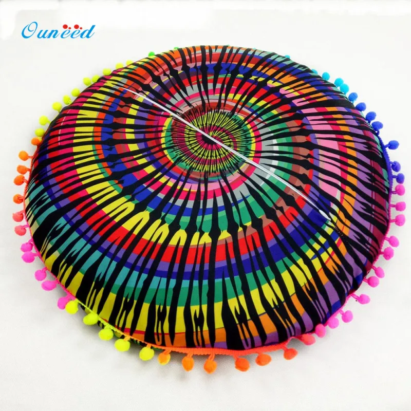 

Ouneed Large Floor Pillows Indian Mandala Round Cushion Covers Indian Cover Case 43*43cm 1PC