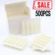 500 шт. umix его ассорти круглый плоский стерильные иглы татуировки Советы Пластик одноразовые Насадки для татуировок сопла трубки