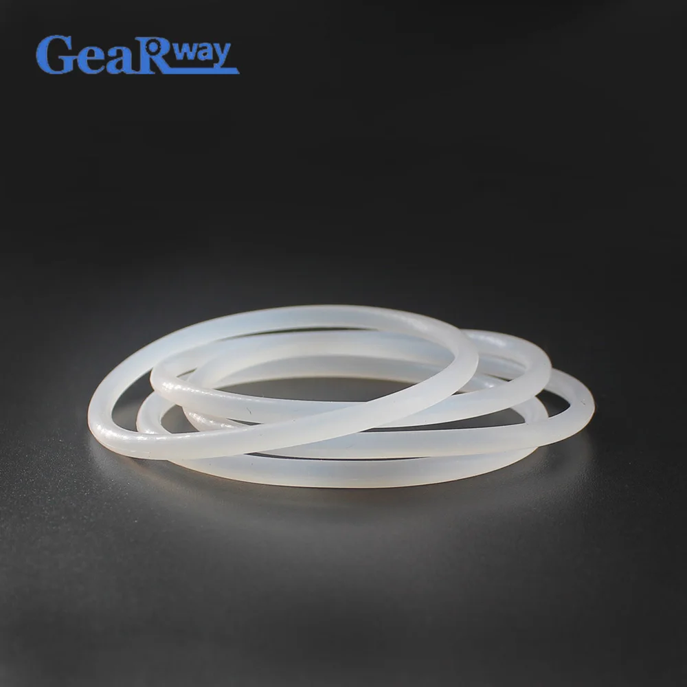 

Gearway Semitransparent Silicon O Ring Seal Gasket 3.5mm CS Food Grade O Ring Seal 36/37/38/39/40/54/55mm OD VMQ O Ring Sealing