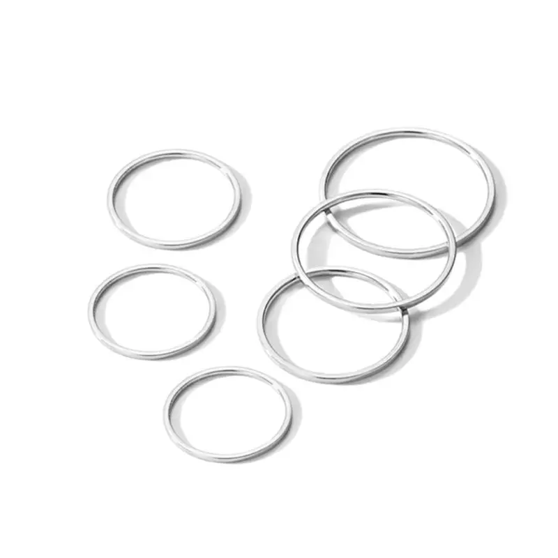 

1mm Stainless Steel Plain Band Knuckle Stacking Midi Rings Comfort Fit Unisex