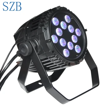 

Outdoor LED Wedding Backdrop Par LED 12x10w 4 in 1 RGBW Round Flat LED Par 64 IP65 Slim Par Light/SZB-PL1210