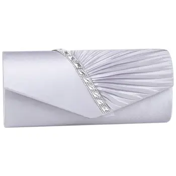 

DCOS Ladies Diamond Ruffle Party Prom Bridal Evening Envelope Clutch Bag