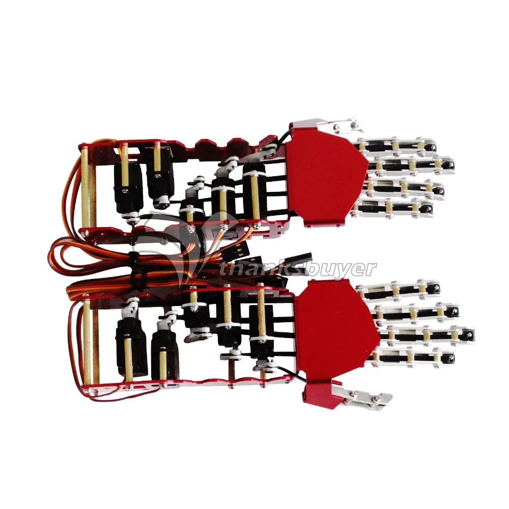 5DOF гуманоид пять пальцев металлический Манипулятор рука Левая+ правая рука с GS9018 сервоприводы для робота DIY