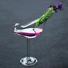 Птичья форма коктейльное стекло-персональный стеклянный молекулы копченое стекло чашка-птица шампанское стекло-стеклянный бокал