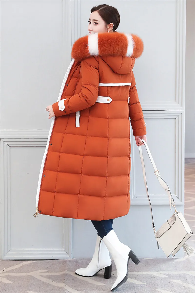Best New Winter down jacket women Lengthen parka Fox big fur collar Hooded coat female Plus size Thicken high quality down coats 2199 19