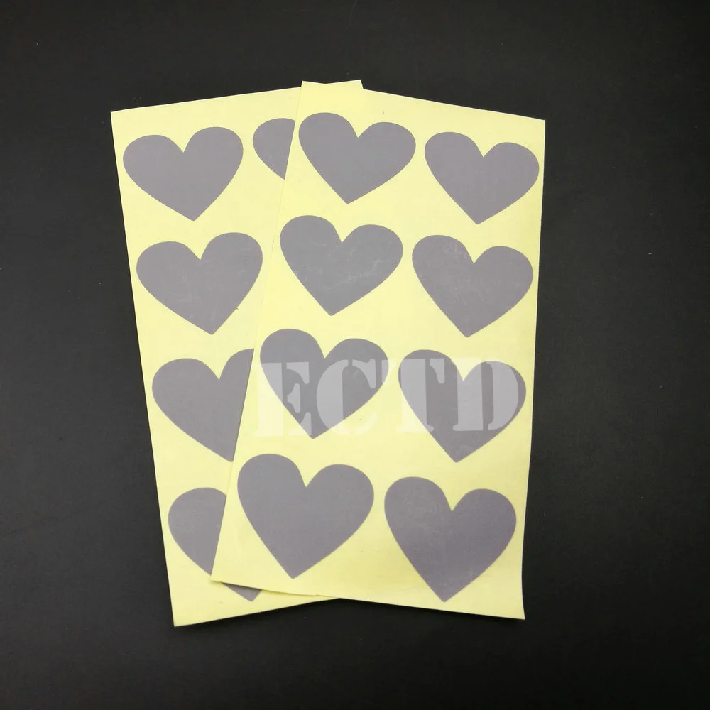 150Pcs Heart SCRATCH OFF Stickers Labels Games Tickets Favors Gold 30x35mm