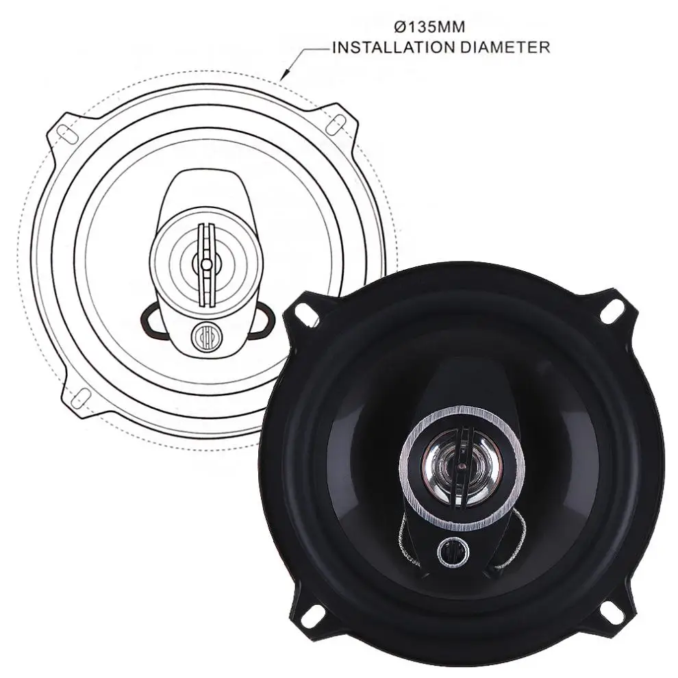 2 шт 5 дюймов 120 Вт 3 Way Авто коаксиальный рог Аудио Стерео полный диапазон частоты Hifi колонки неразрушительная установка