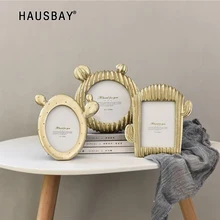 Nordic Style Golden Cactus Photo Frame 5Inch 6 Inch Picture Frame Home Decoration Wedding photo frame Wedding Decor Gift 05469 success style polyresin photo frame 4 x 6 picture