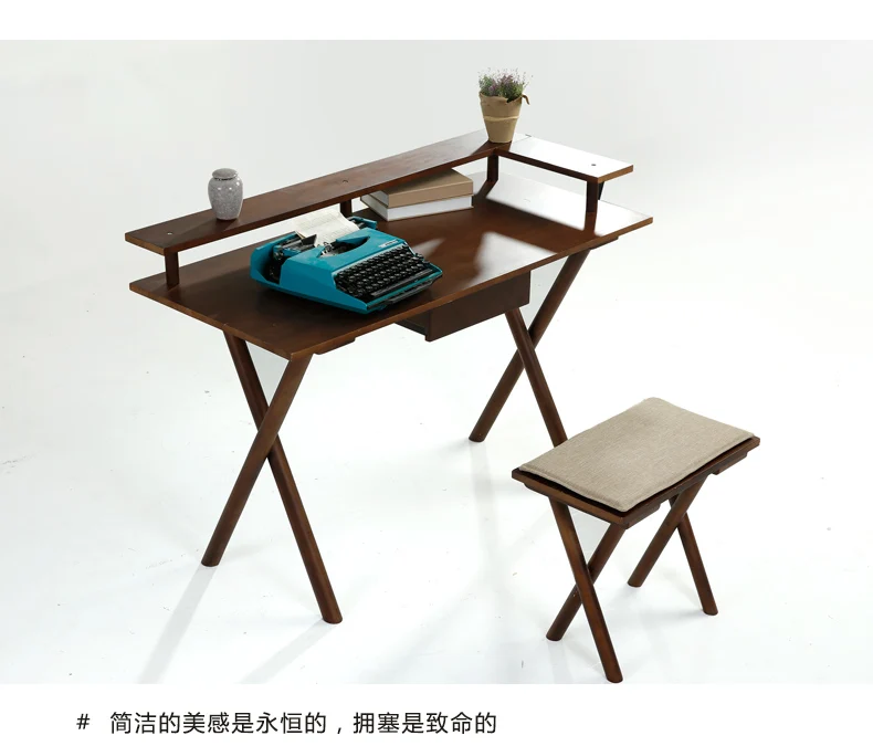 Sale Louis Fashion Computer Desks Nordic Modern Simplified Japanese Solid Wood Desktop Bedroom Study Home Student Writing 2