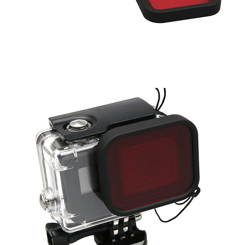 waterproof Case Red Diving Filter lens Dive Underwater Lente Filtors Protector For Go pro Hero Black 5 6 7 Accessories - ANKUX Tech Co., Ltd