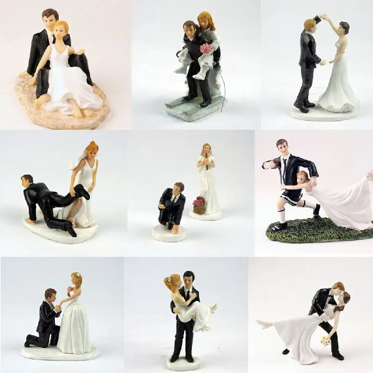 Aliexpress.com : Buy Fanny Bride Groom Figurine Wedding ...