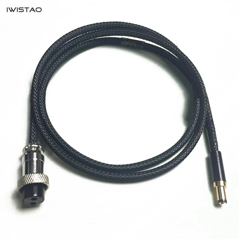 IWISTAO HIFI DC linear Power Cord Aerospace Connector to Plug Output 5.5*2.1mm GX12 1.5M DIY Free Shipping | Электроника