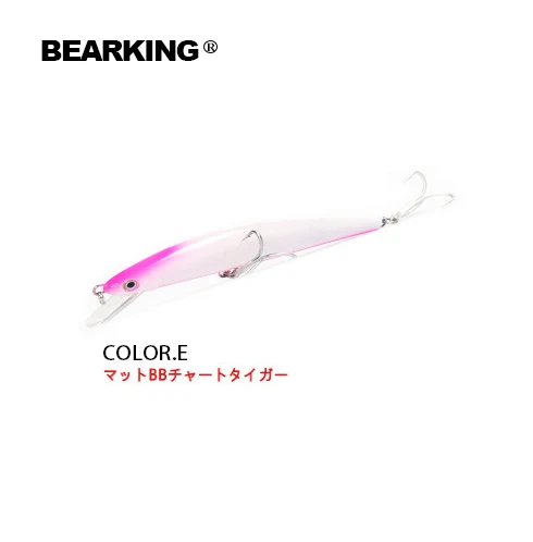 Hot Model:5pcs/lot  fishing lures bear king hard baits minnow 5 assorted colors, minnow 120mm 18g full wire free shipping