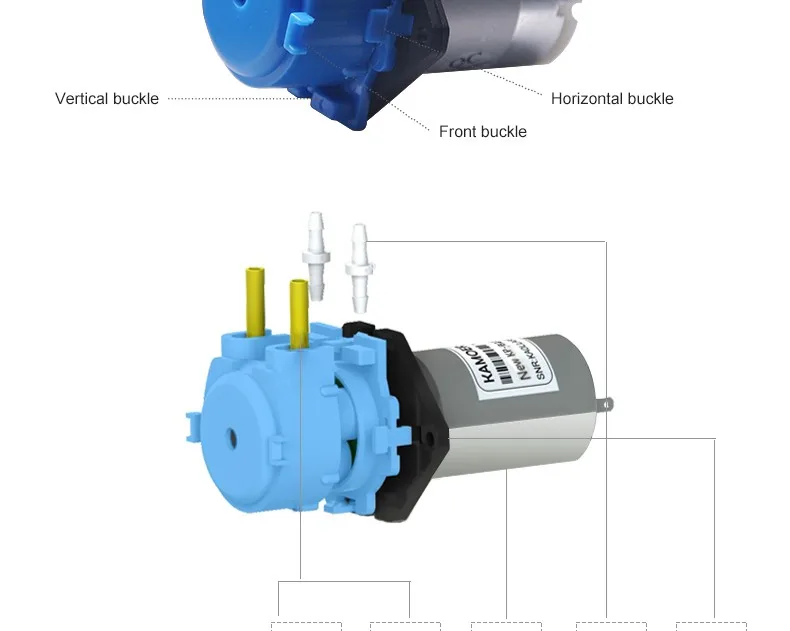 Kamoer NKP мини перистальтический насос dc водяной насос(, 3 ротора, 5,2~ 90 мл/мин