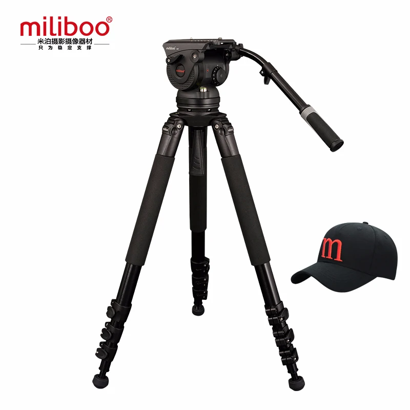 miliboo M8L Professional Broadcast Movie Video Tripod with Fluid Head