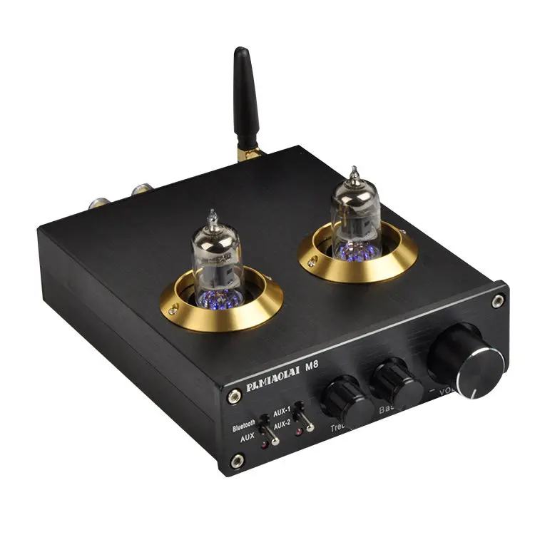 M8 HiF трубки Беспроводной Bluetooth 4,2 аудио приемник 6J1 ламповый предусилитель ESS9023 Bluetooth декодер
