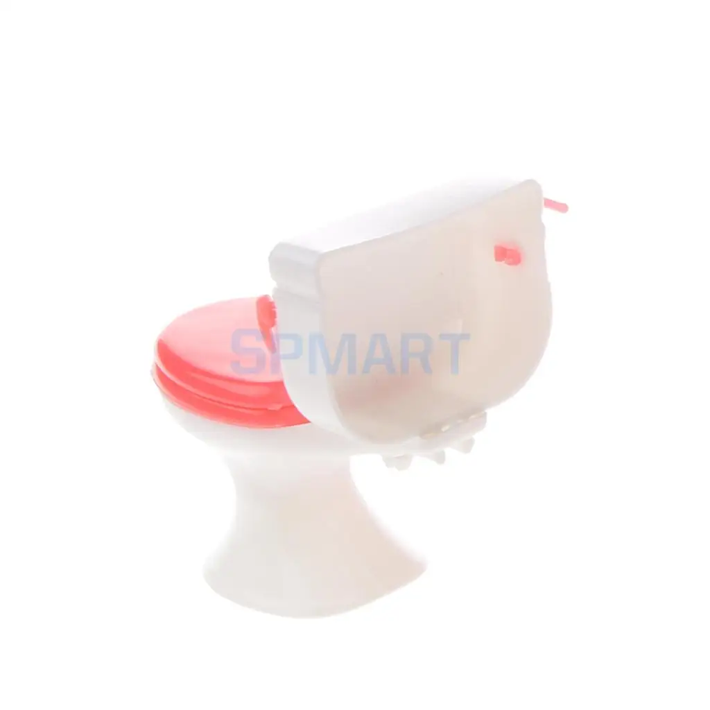 MagiDeal Plastic Dolls House Miniature Bathtub+Toilet Bathroom Furniture Decor Accessory for Kids Children Pretend Play Toys