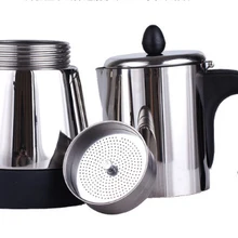 Капсульная Кофеварка домашний эспрессо Итальянский кофейник Европейский плагин удобный Нержавеющая 304 Электрический Кофеварка гейзерная