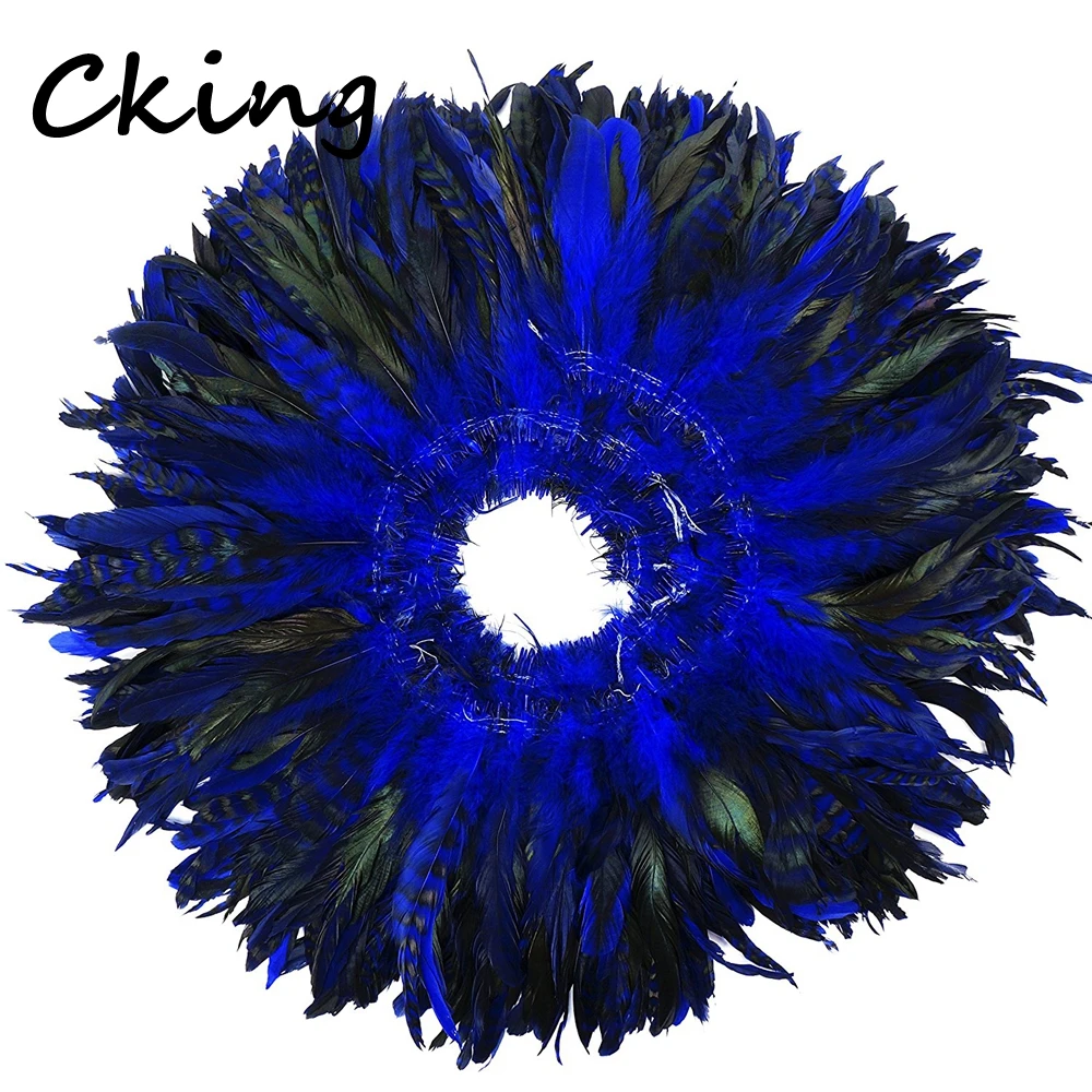 

1kgs natural Dyed Rooster Coque Tail Feathers Chinchilla - Royal blue-4-6inch 10-15cm for cloth accessorys