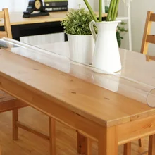 Hohe Qualität PVC Wasserdicht Ölbeständiges Einfache Quadratischen Tisch Tuch Rechteckige Kristall Kunststoff Klar Tischdecken Einfache