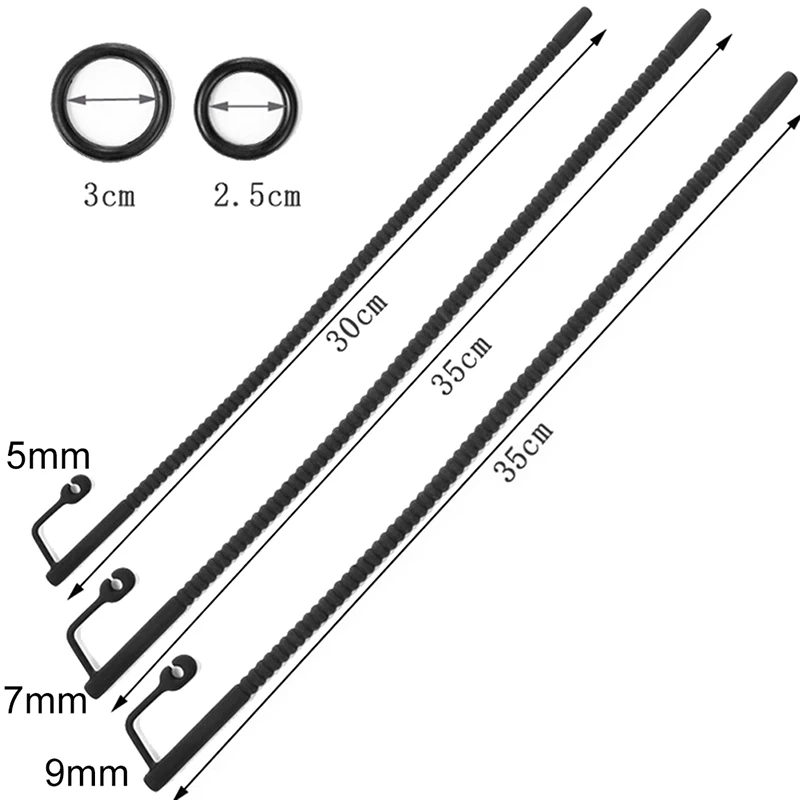 5/7/9 мм звучание расширители уретры мешочек целомудрия, устройство для Для мужчин для геев для мастурбации уретры Звук Катетер силиконовый пенис вилка