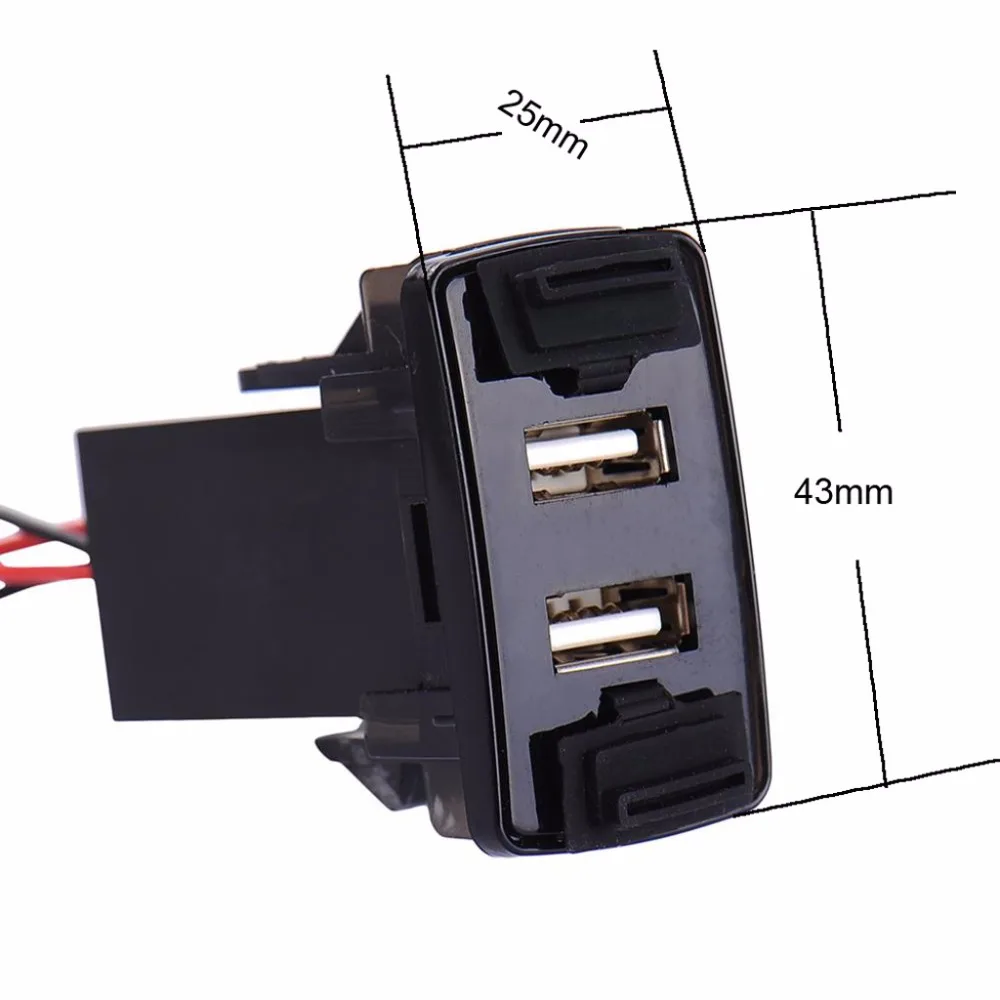 Специальный двойной USB порт приборной панели крепление 5 V Автомобильное зарядное устройство для Honda