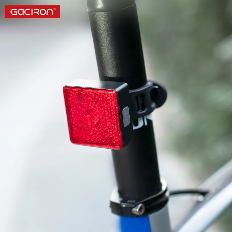 Top Gaciron Smart Tail light 40 Lumen Bike Warning Lamp Bicycle Rear Light LED Rechargeable Waterproof Hangable for Riding Running 3