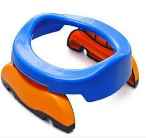 2018 New Portable Baby Infant Chamber Pots Foldaway Toilet Training Seat Travel Potty Rings with urine bag For Kids Blue Pink 5