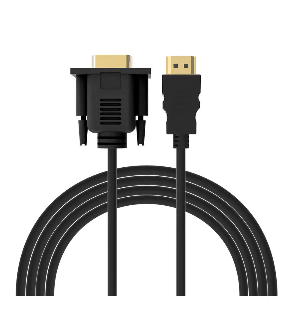 1.8m HDMI to VGA Adapter Cable Male To Male Video VGA Connector Cables for HD Player TV Projector Computer 15 pin Data cable (7)