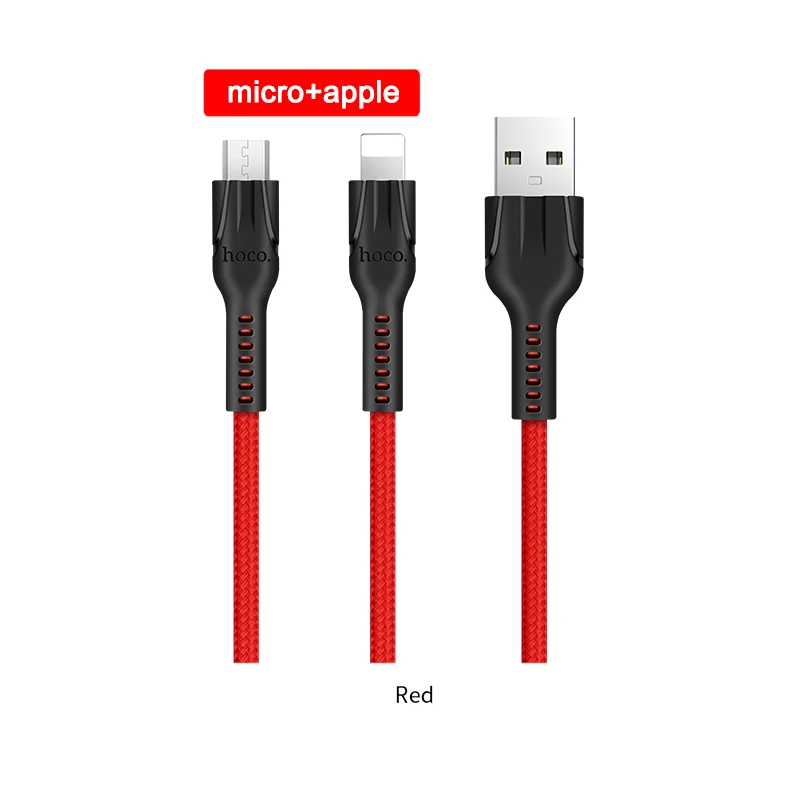 HOCO 3в1 USB Кабель зарядного устройства для iPhone 11 Pro X 5 6 7 8 Android Micro USB кабель type C для samsung Xiaomi Phone USB кабель для передачи данных - Цвет: Белый