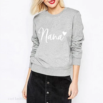 

WS0167 Women Grey Pullovers Round Neck Unisex Nana Fleece Sweatshirt