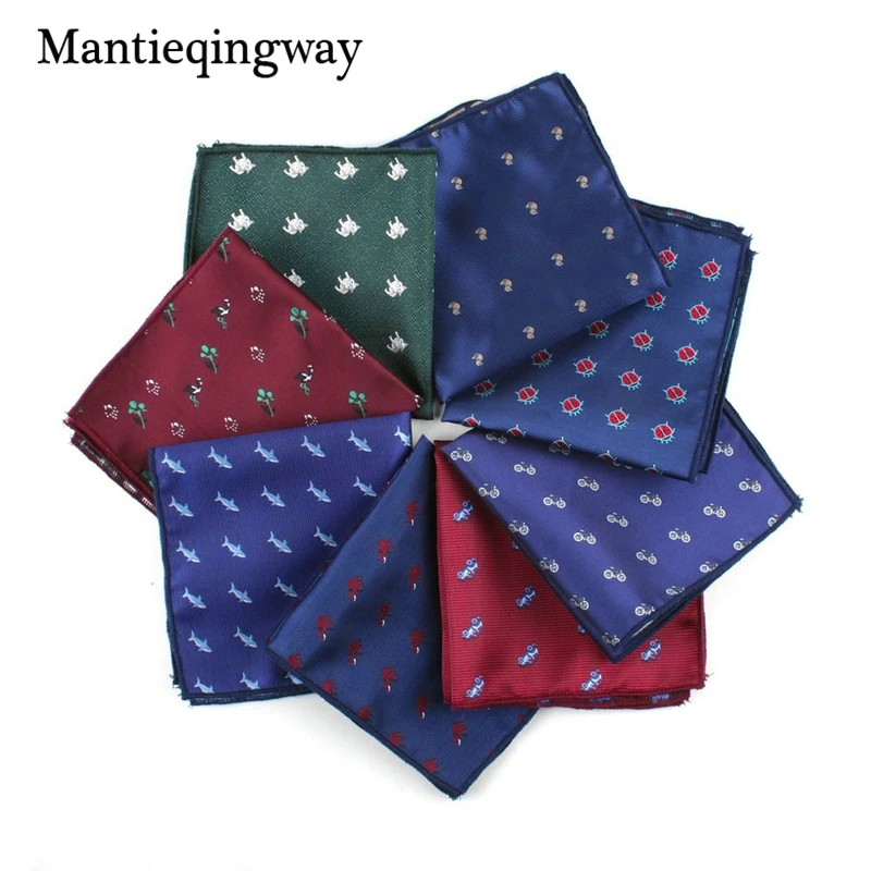 Mantieqingway 25*25 см бренд Пёс из мультфильма и встряхнуть и автомобиля платок для Для мужчин модные Для мужчин S цветочный карман квадратный