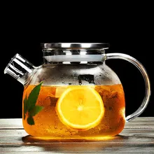 Стеклянный чайник термостойкий стеклянный утолщенный большой емкости цветочный чайник прозрачный чайник простой фильтр послеобеденный чайник