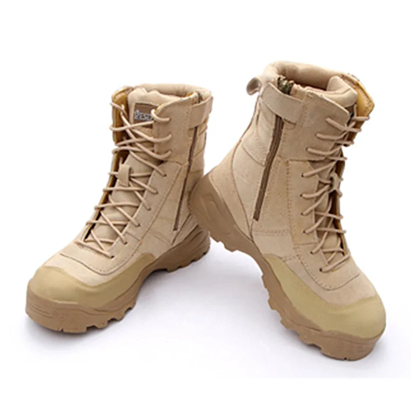 

Tactical Boots Men 39-45 Waterproof Outdoor Shoes Genuine Leather Rubber Boots Hunting Trekking Hiking Botas Military Boots Men