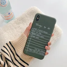 Arte vintage letra coreana funda para iPhone x XS Max XR 7 7 Puls 6S 7 8 Plus fundas de silicona suave Retro gris cubierta Capa Coque