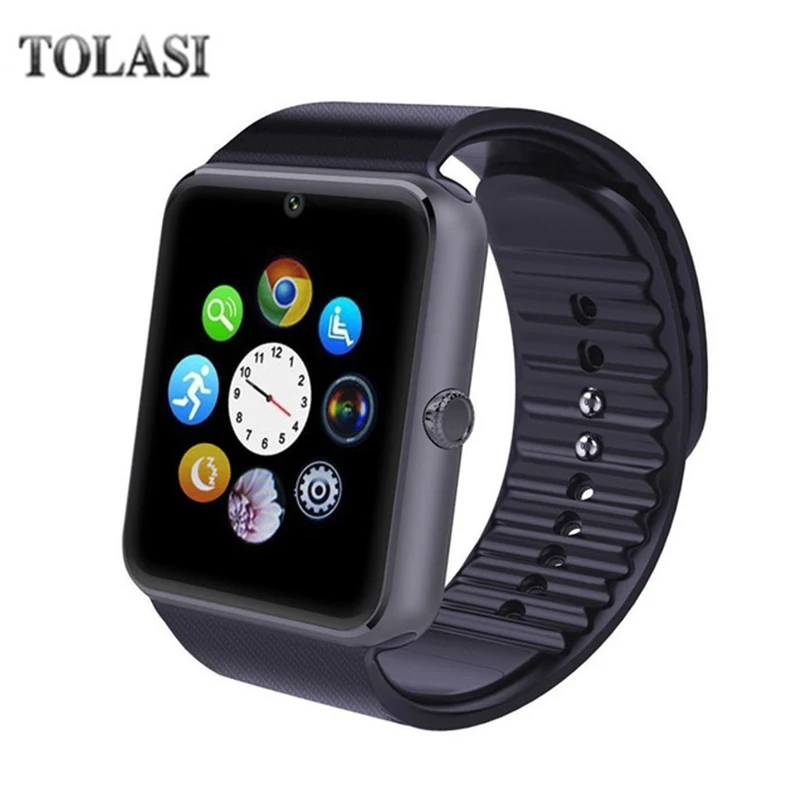 

TOLASI Bluetooth Smart Watch GT08 For Apple iphone IOS Android Phone Wrist Wear Support Sync smart clock Sim Card PK DZ09 GV18