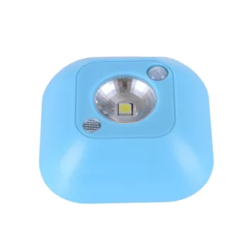 

Night light blue LED Mini Wireless Infrared Motion Sensor Wall Emergency Wardrobe Cabinet Night Lamp home atmosphere light F250