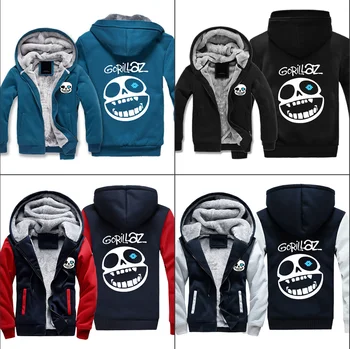 

Game Undertale Sans Hoodies Winter Thick Warm Sweatshirts Tops Casual Jacket Zip Sports Coat Men's Cosplay Clothing Streetwear