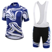 WOLFKEI короткий рукав дышащий Велоспорт Джерси и Биб шорты Quick-Dry велосипед одежда Ropa Ciclismo гель велосипед комплект