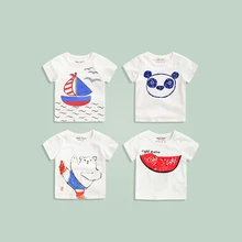 Children’s T-shirt round neck compassionate 2016 summer children’s clothing baby boys summer short-sleeve shirt blouse tide