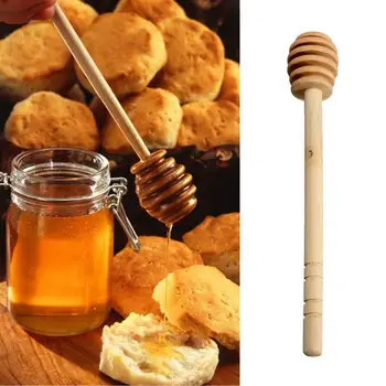 

200pcs/lot Honey Dipper Wooden Stick Mini Portable Honey Long Handle Stirrer
