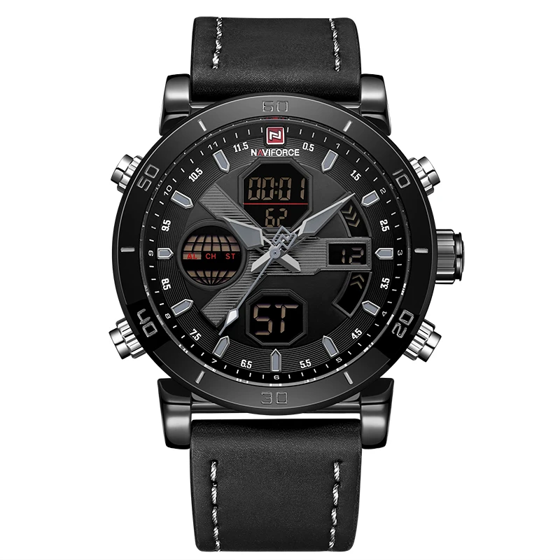 Часы наручные NAVIFORCE Мужские кварцевые роскошные Брендовые спортивные