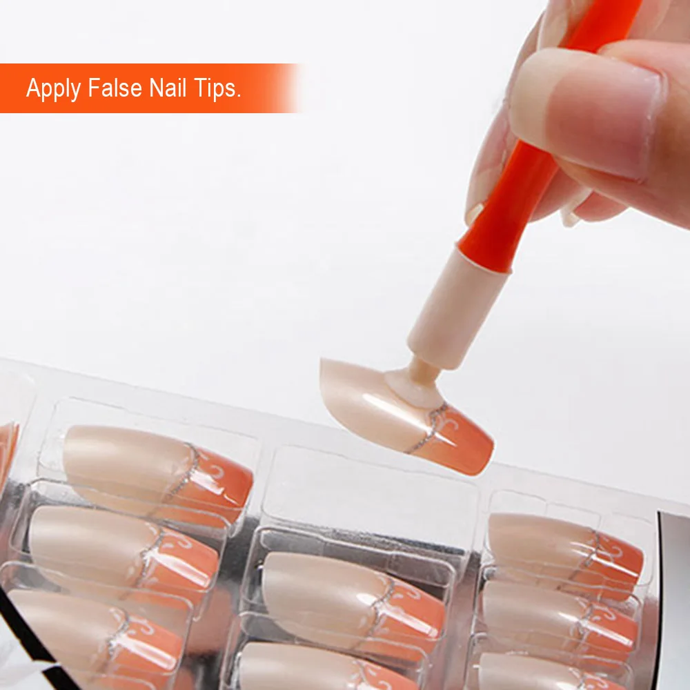 5Pcs/Kit Dual ended Apply & Remove False Nail Tips Suction Cup Stick