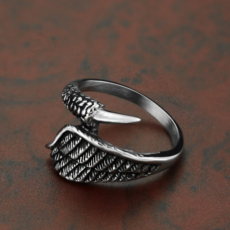 2019 Vintage open adjustable Feather Arrow Opening Rings for Women 316L Stainless steel Male Men Jewelry Wholesale | Украшения и